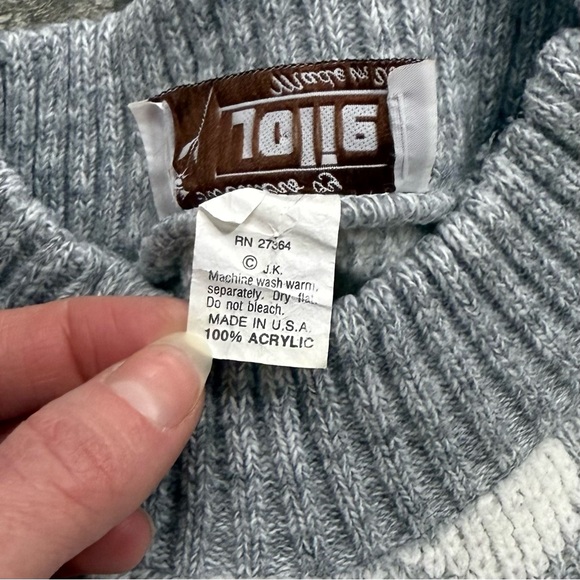 Vintage Jolie Raised Floral Knit Sweater USA Made - Picture 10 of 10